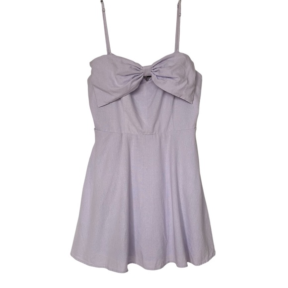 Altar'd State Lilac Purple Arlet Bow Dress - M - Romantic - Picture 4 of 11